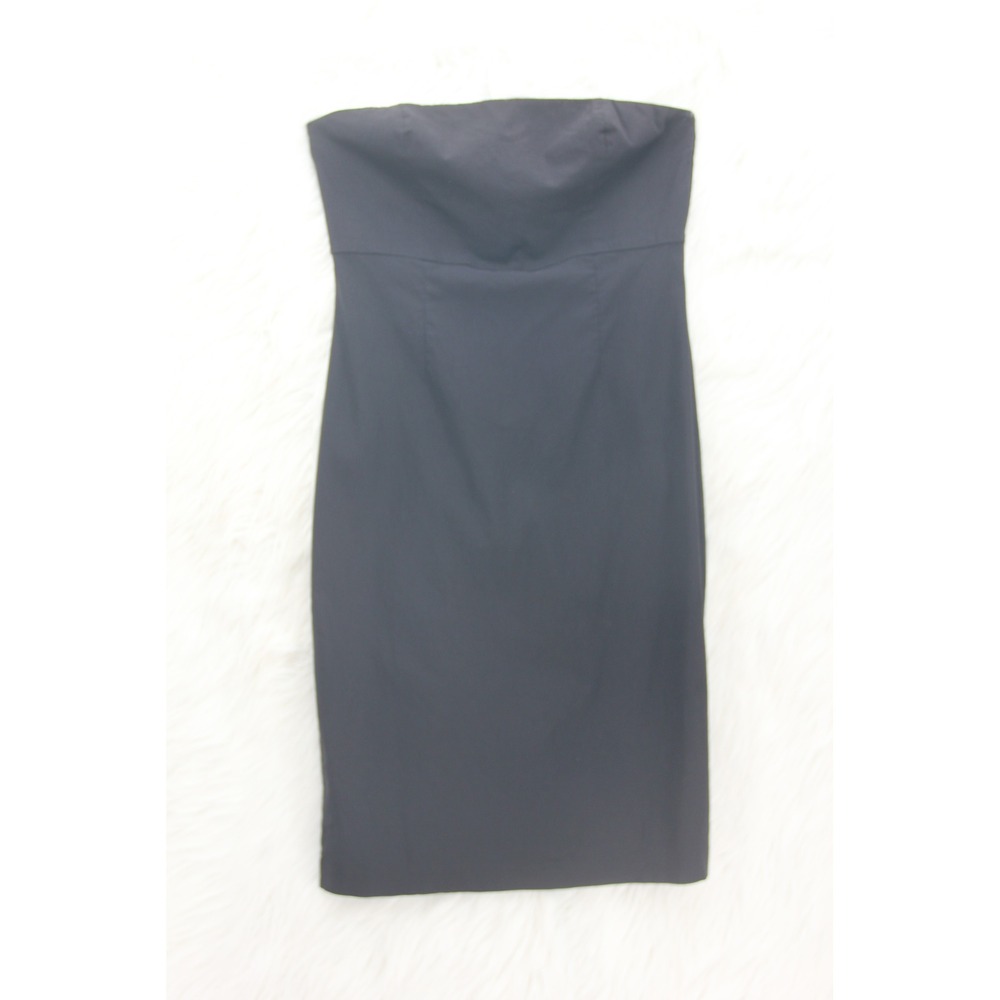 Vintage 90s Y2K Express Stretch Strapless Black Tube Dress Sz 13/14 Posh Spice